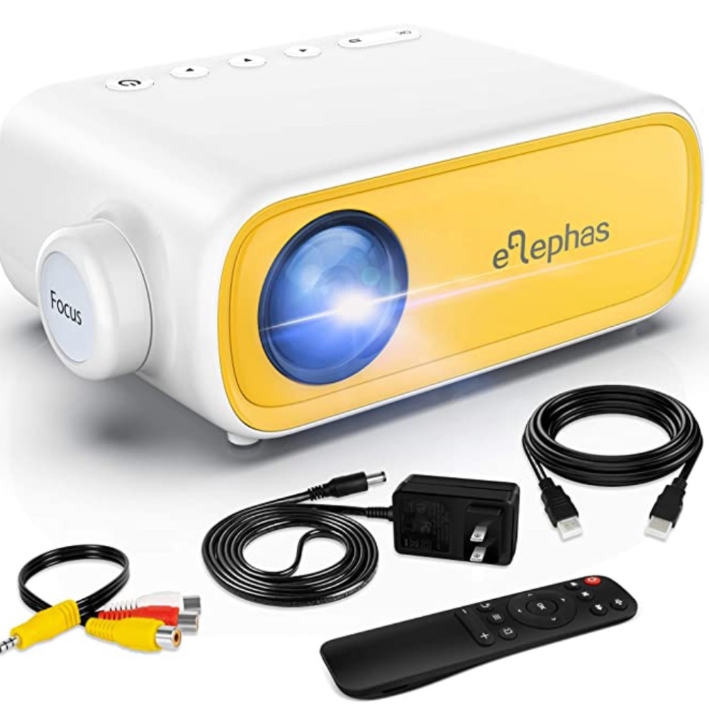 Mini Projector, ELEPHAS Portable Projector for iPhone, Video Smart Led Pocket